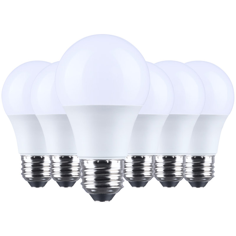 DEL 6,5 watts A19 - 5000K CCT - Base moyenne - Plastique - 120 volts, 5000 Kelvins