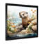 Loutre brune dans une prairie fleurie III - loutre, art mural-11977247-11977240
