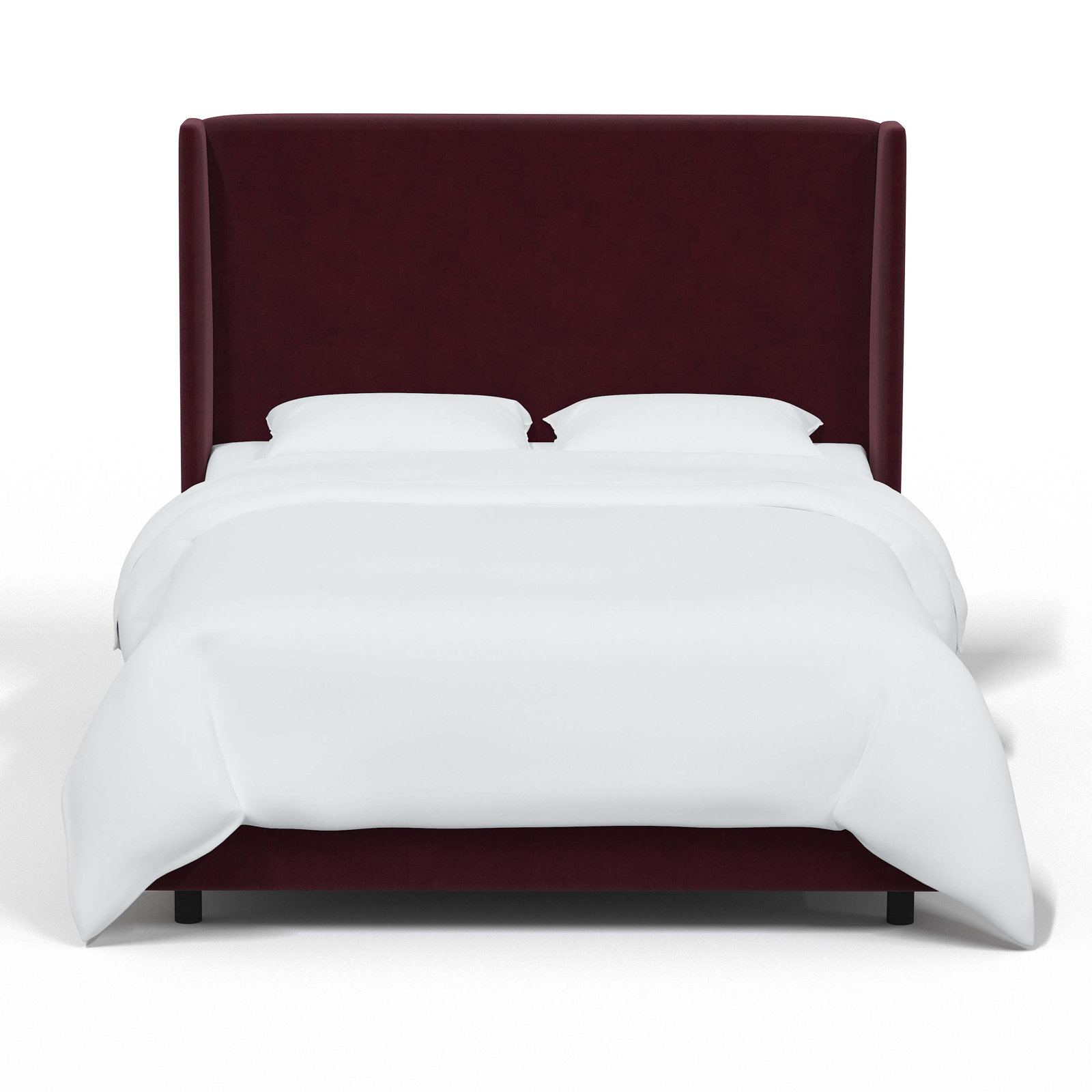 Tilly Upholstered Wingback Bed, Queen, Luxe Raisin Velvet