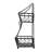 Gourmet Basics by Mikasa Loop and Lattice 2-Tier Flatback Metal Fruit Basket, Antique Black