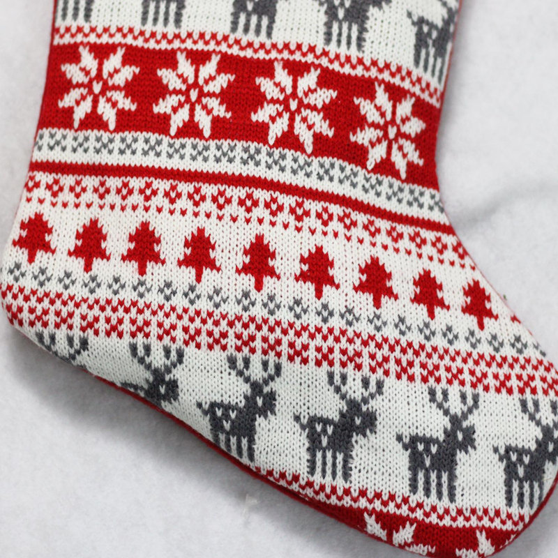 Chaussette de Noël 19 po Red and White