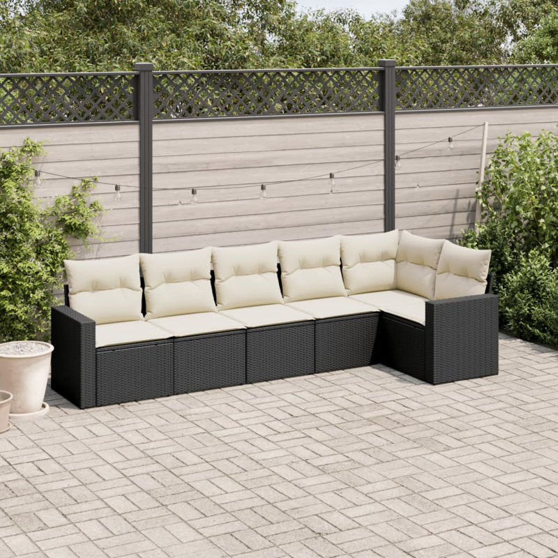 Vidaxl Garden Sofa Set Black