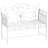 43" Garden Bench, Outdoor Patio Bench with Armrests, Metal Porch Bench for Backyard, Poolside, Lawn, Cream White