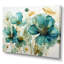 «Teal Green Organic croissance - Abstract Botanicals», art mural-789607390-743578364