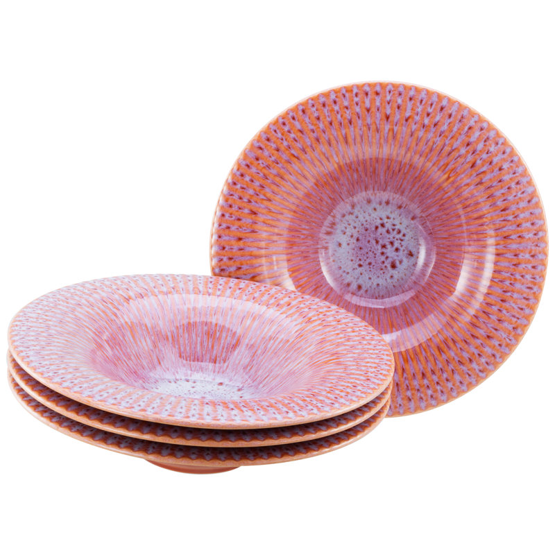 Allegra Magic, Gourmet Plate 4 Pcs, Antique pink and pink