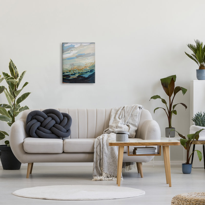 Nautical Abstract Ocean Collage Canvas Print, 16" x 20"