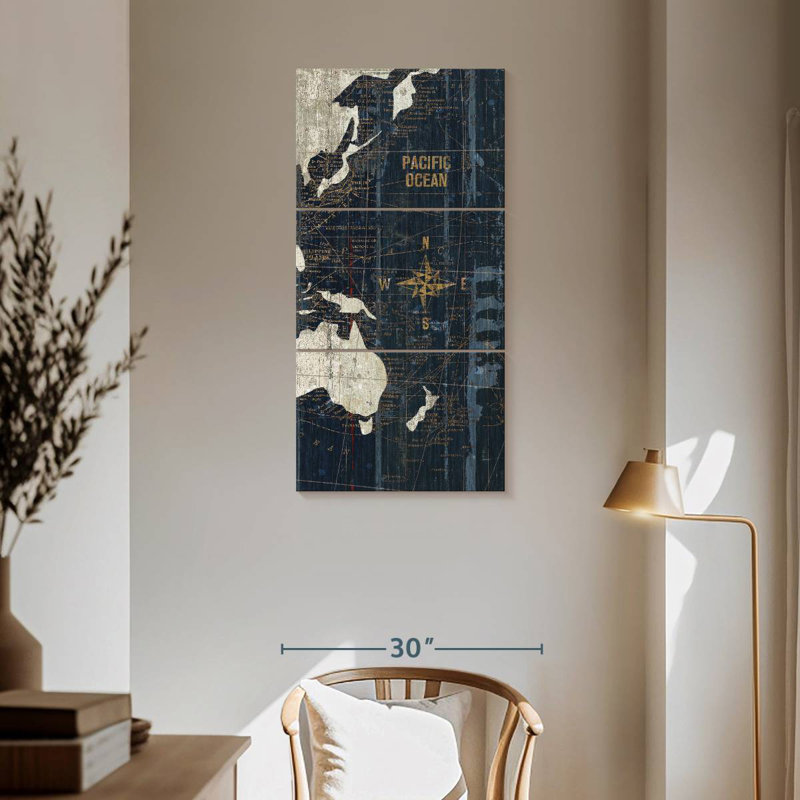 Vieux monde Alliemae bleu V, H 62 po x l 30 po