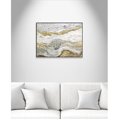 Agate métallique 1 - Cadre flottant, reproduction d'art sur toile