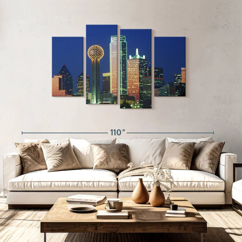 Sireci Dallas Skyline Lights, 48" H x 75" W