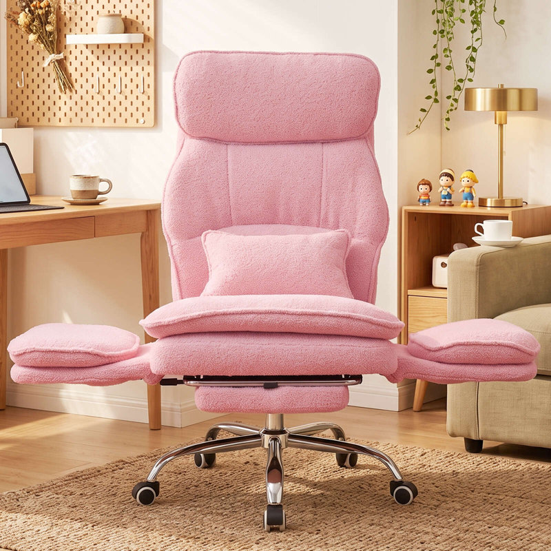 Fauteuil de bureau grand et grand, accoudoirs rabattables pour animaux de compagnie et pieds croisés, fauteuil de jeu ergonomique pour ordinateur avec repose-pieds