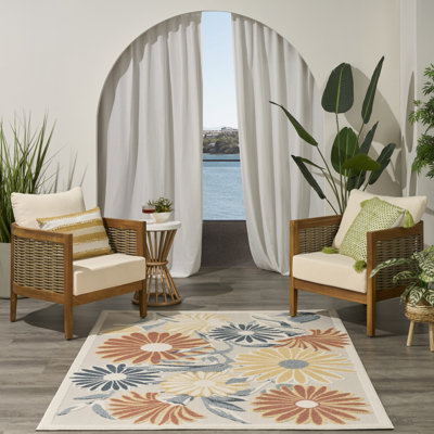 Tapis d'extérieur rose Shila