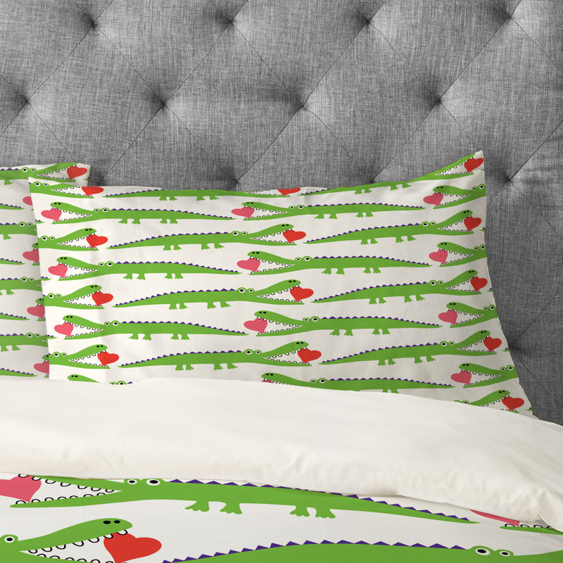 Andi Bird Alligator Love Pillowcase, King