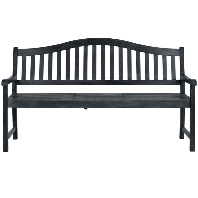 Banc de jardin en bois Volusia, Gris ardoise foncé