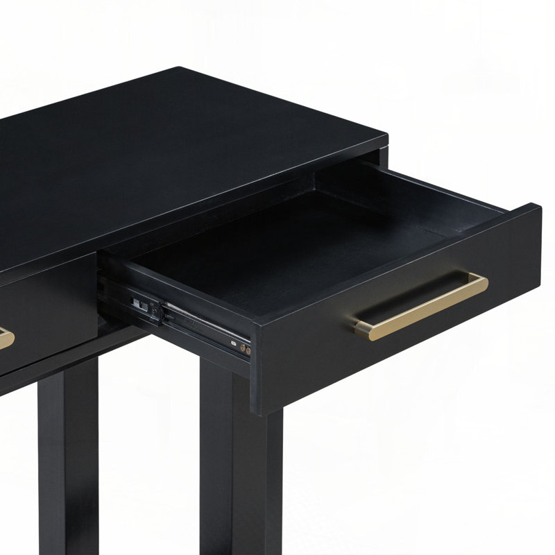 Console à 3 tiroirs pour le vestibule, le couloir et le salon, Noir