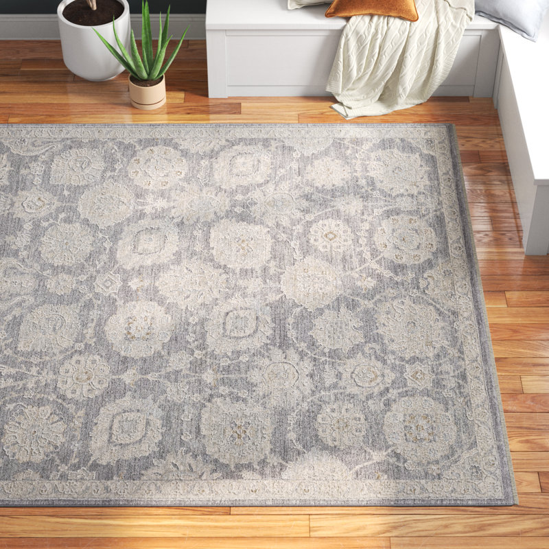 Tapis oriental bleu gris Finnlagh, Rectangle 12 pi x 15 pi