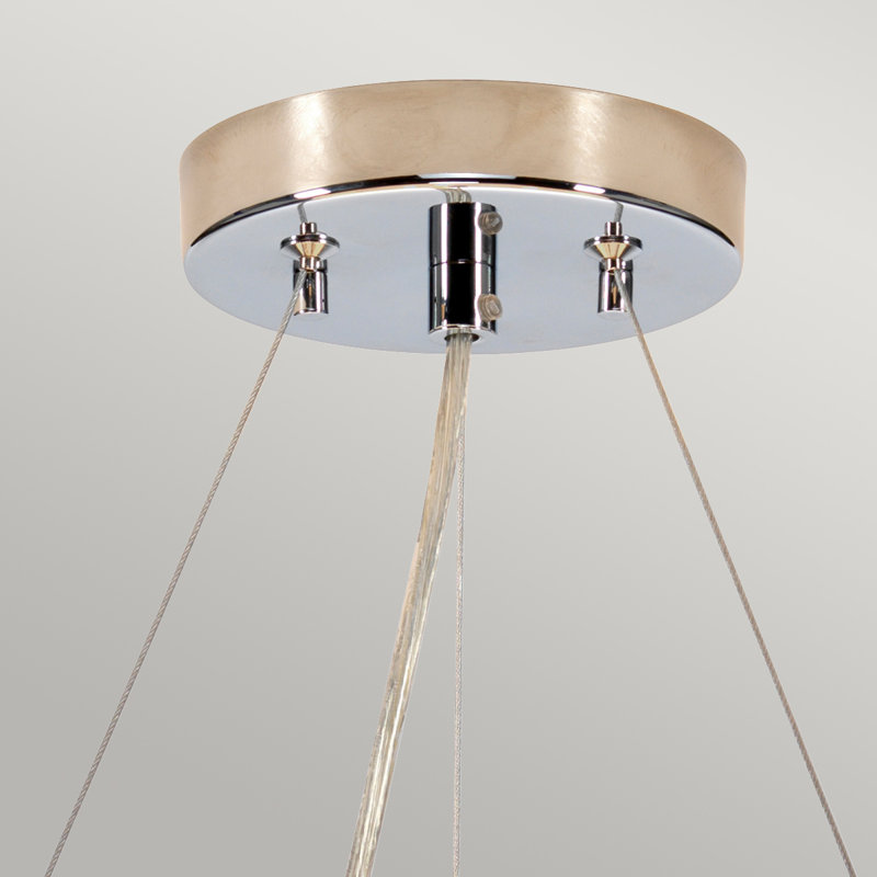 Ausilia 1 - Light Drum Pendant, 49cm H x 51cm W x 51cm D, Polished Chrome