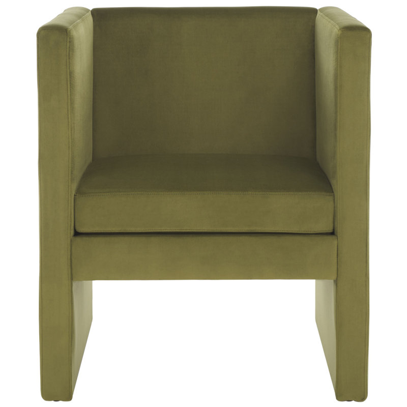 Jedu Velvet Armchair, Olive Green