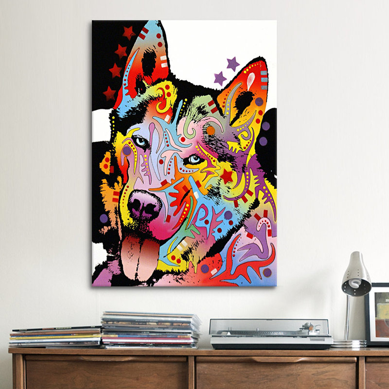 Husky sibérien - impression sur toile tendue, H 26 po x l 18 po x P 1,5 po, Toile tendue