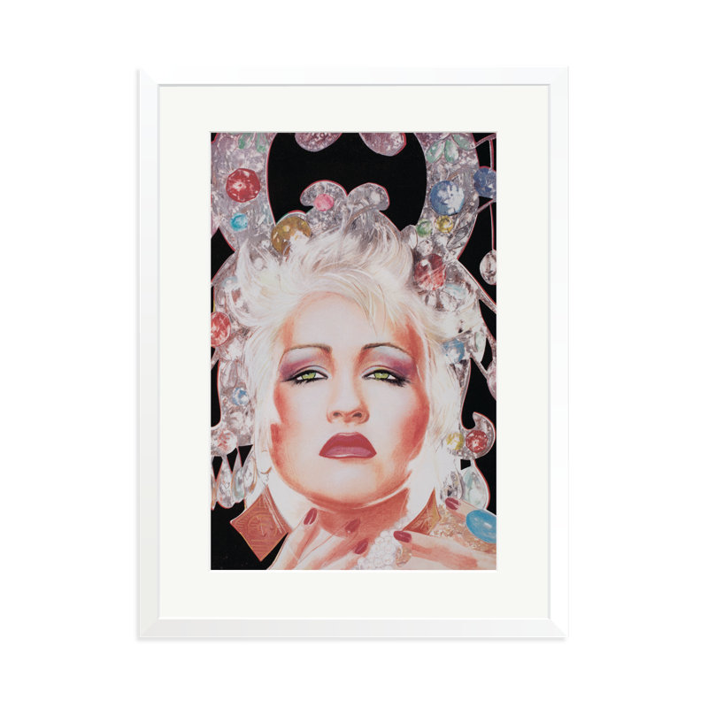 Cyndi Lauper, April 1986, White, 31" H x 23" W