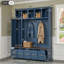 Arbre d'entrée U-Can avec crochets, banc à chaussures et armoire de rangement en bleu marine U-Can-1524515007
