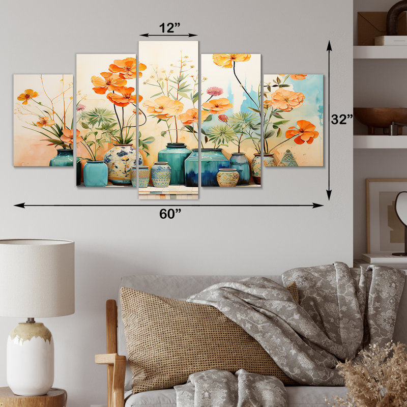 Aquarelle florale bleue II