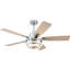 Eustolio 52'' DIY Shade Chrome Modern Ceiling Fan with Light and Remote, Reversible DC Motor Dimmable Fandelier-487085836