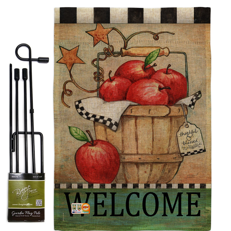 Double Sided 18.5'' H x 13'' W Polyester Flag Set