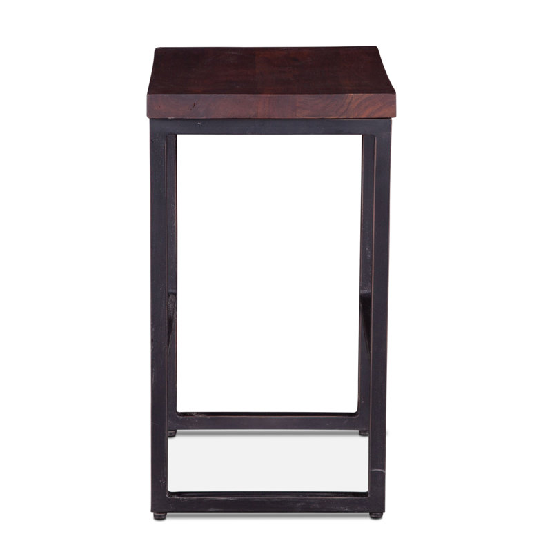 Tabouret de comptoir 26" en bois massif Sanuary