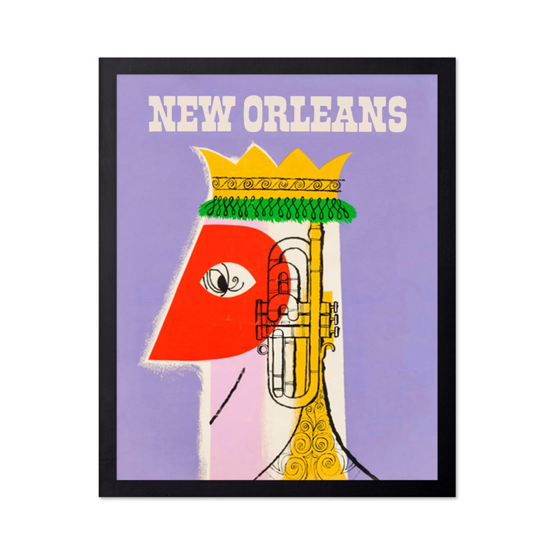 New Orleans No3, Cadre noir, Affiche, H 16 po x l 20 po