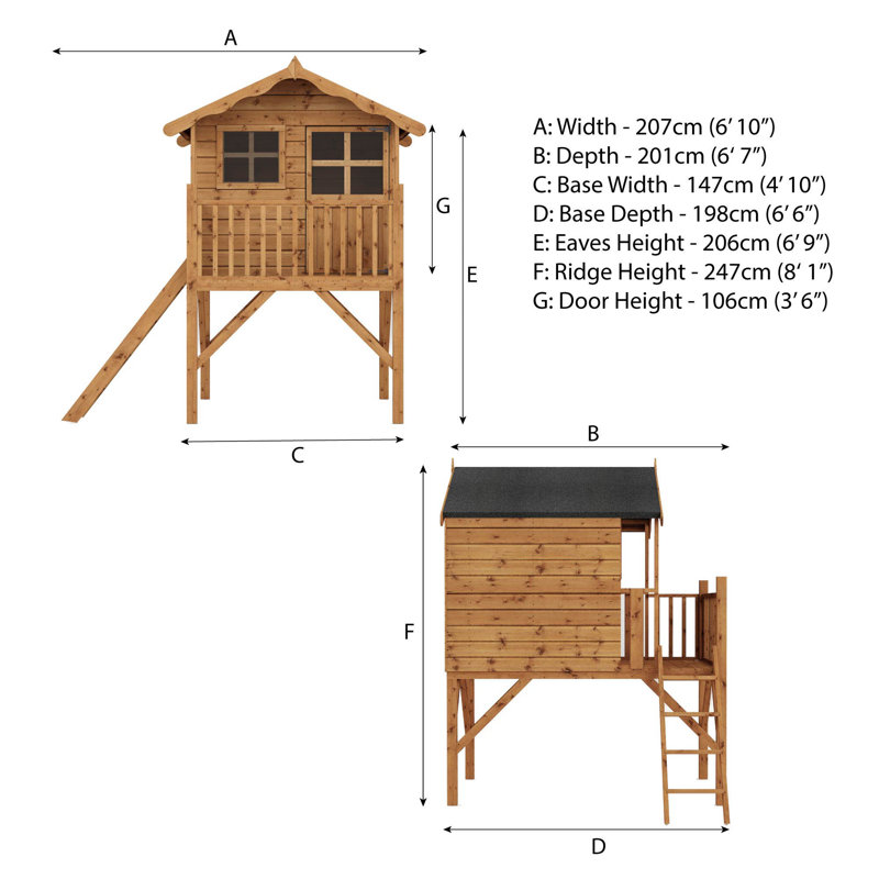 Mercia Poppy Playhouse with Tower, Yes