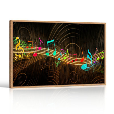 Music Notes Canvas Wall Art Oil Painting Print Set Of 1