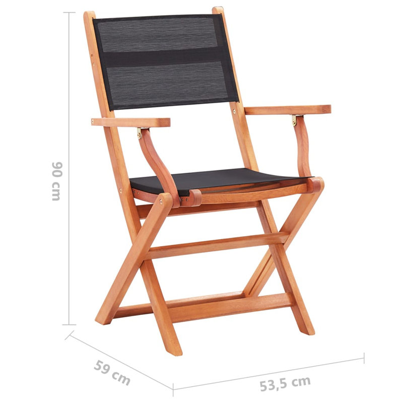 Chaise de terrasse Neravetla, Noir