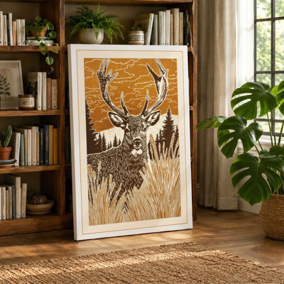 Antlered Majesty Rustic - Wrapped Canvas