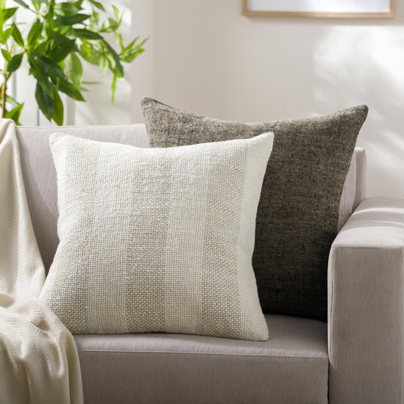 Coussin Kesha, Ivoire, 18 po x 18 po, Housse de coussin seulement - sans coussin