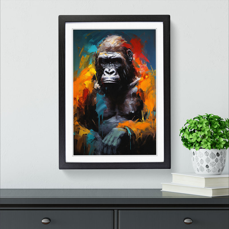 Gorilla Gestural - Framed Print