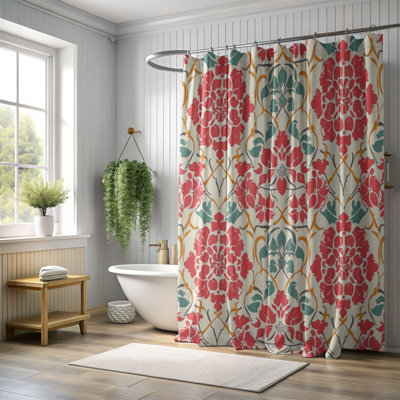 Rideau de douche 1 pièce Eleazer Creative Bloom
