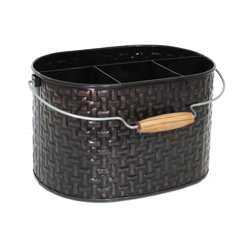 Metal Oval Flatware Caddy