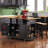 53Inch Large Kitchen Island With 2 Bar Stools, Power Outlet,Door Internal Storage Rack, Kitchen Storage Cart On 5 Wheels With Drop Leaf, 5 Open Side Racks, 3 Drawers, For Kitchen,Dining Room-2123714048