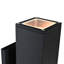 Applique murale d'extérieur en aluminium noir mat Breshawna