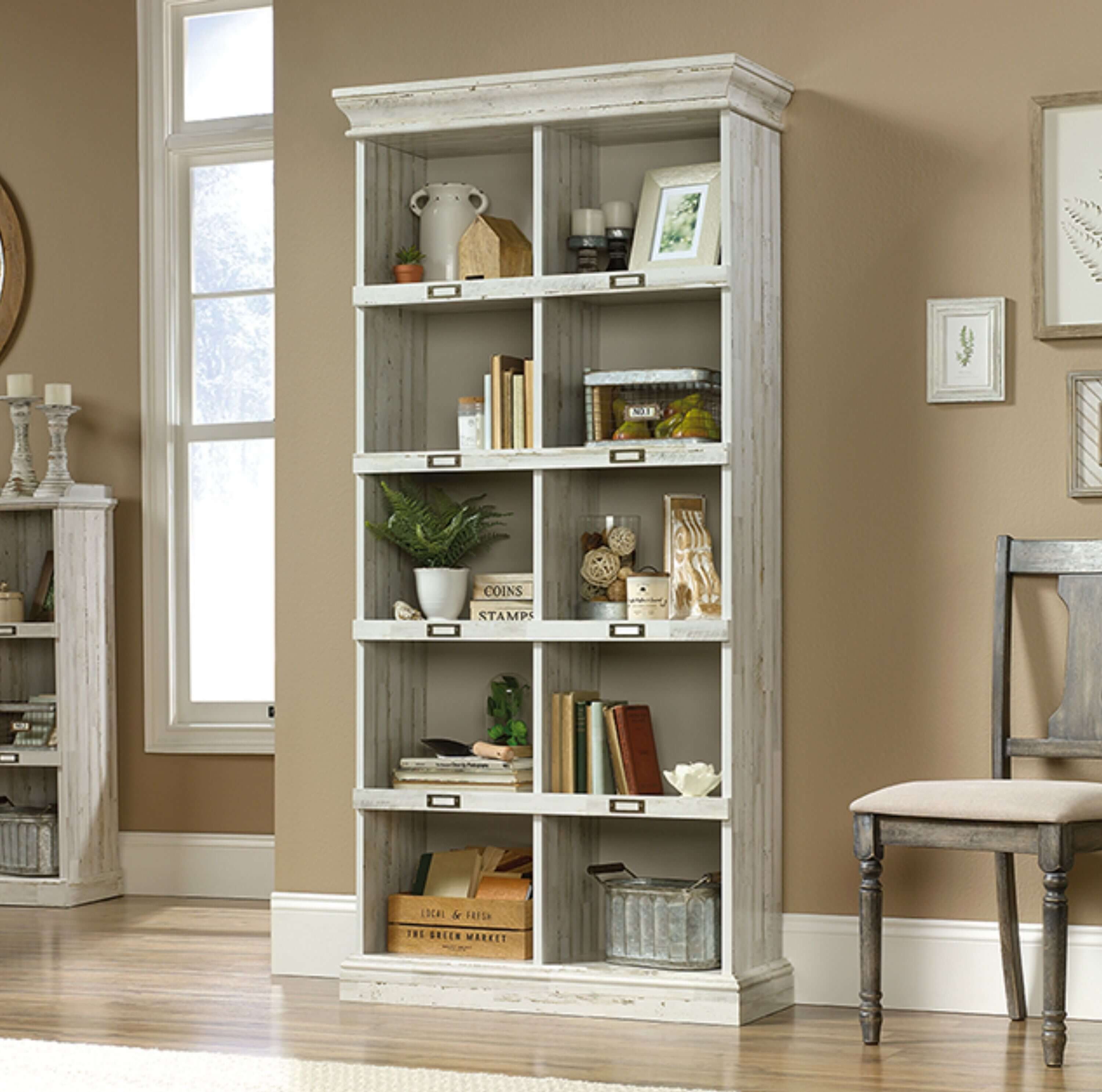 Gracyn 8-Tier Narrow Bookshelf with Adjustable Shelves Millwood Pines Color: White