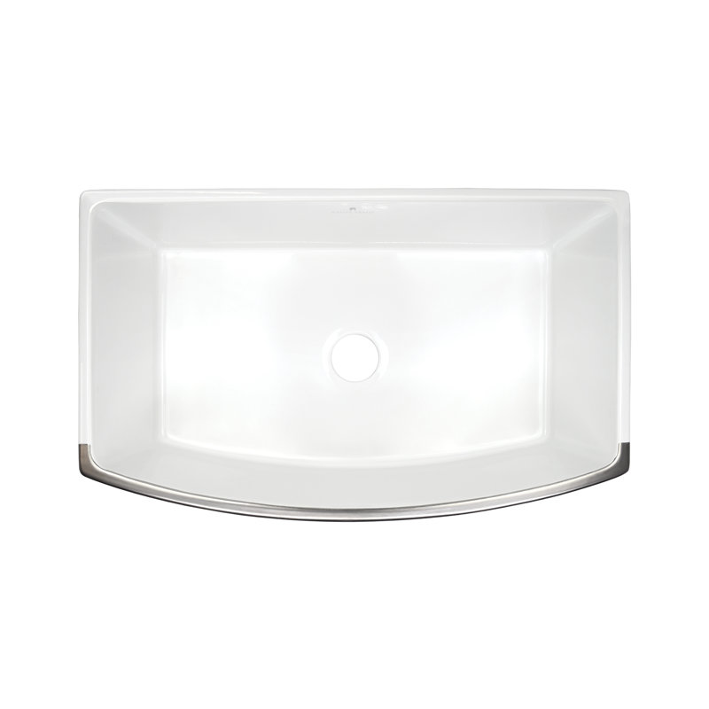 Rendezvous 33"L X 19.5"W Farmhouse/Apron Kitchen Sink, Platinum