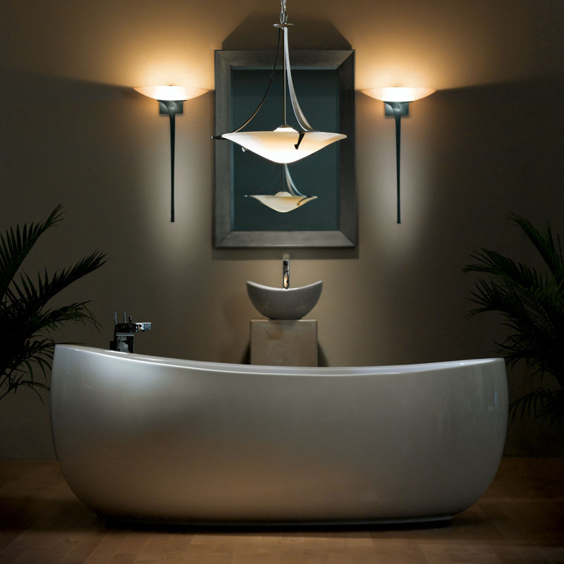 Antasia 1-Light Unique/Statement Bowl Pendant, Dark Smoke, Sand Glass