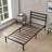 Bed Frame with Headboard, Metal Platform Bed Frame with LED, Charging Station, No Box Spring Needed, Easy Assembly, Noise Free-318877680-318877677