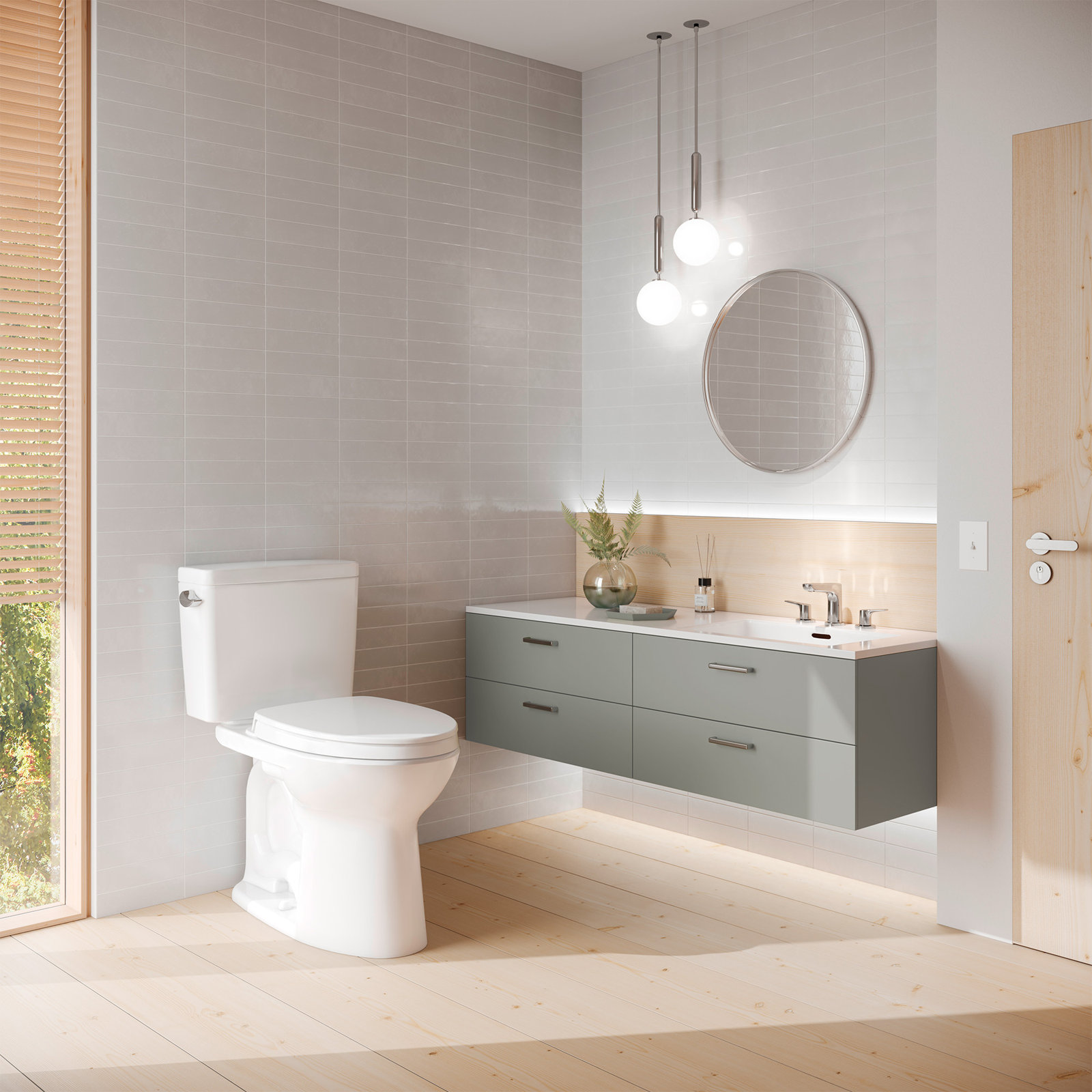 Drake® 1.6 GPF 2-Piece Elongated Toilet, Cotton