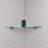 Goettingen Corner Glass Corner Shelf with Adjustable Shelves-832928152