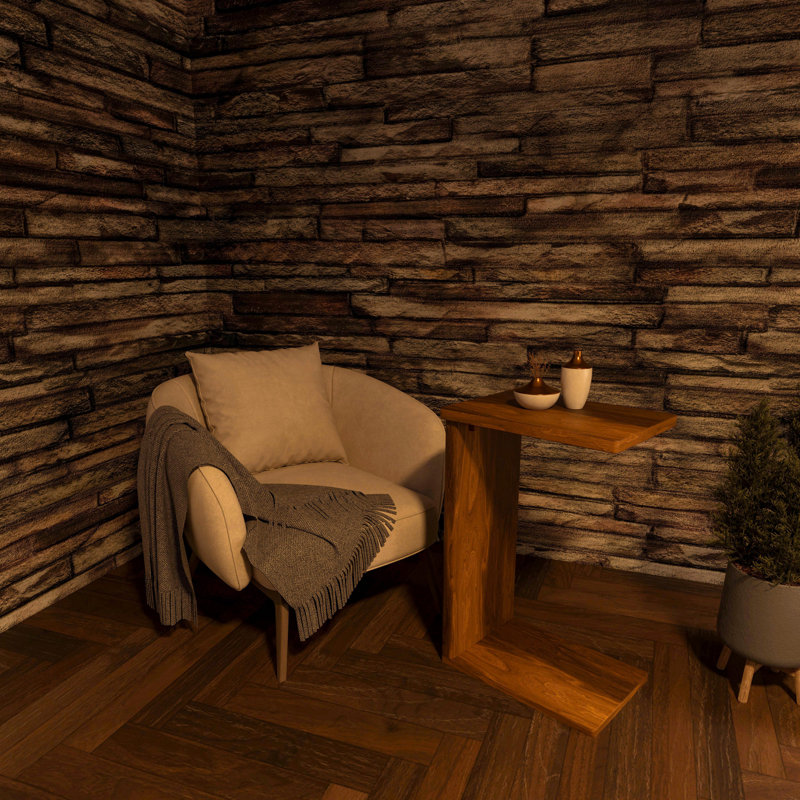 3D Brick Effect Wall Panels - Lightweight Styrofoam - Set of 9 Large Panels (20"x40") Covers 48 sq ft - Apply with Wall Adhesive - DIY Home Wall Cladding
