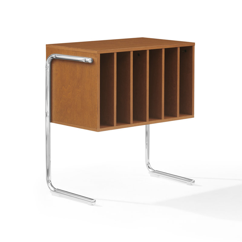 Lily Record Player Stand With Vinyl Storage, Walnut