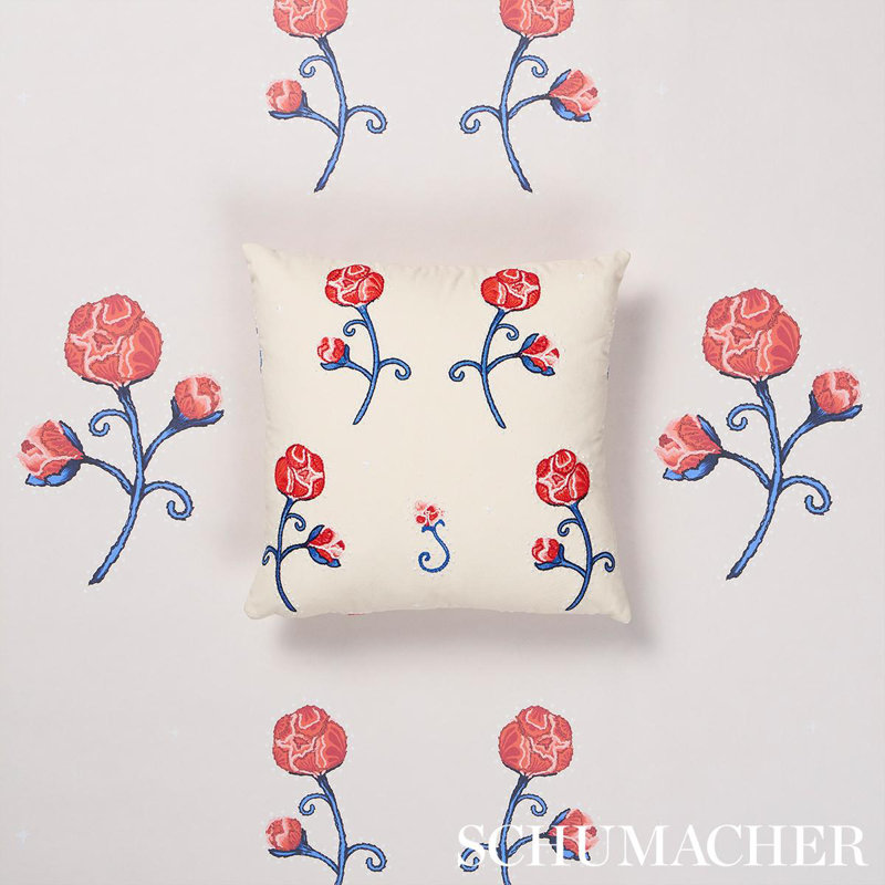 Schumacher X Backdrop Rhinestone Cowboy Embroidery Fabric, Poppy