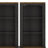 2-Piece Tall Freestanding Cabinet Set, Open Storage Bookshelf With Curved Design, Anti-Tip Device-1861905107