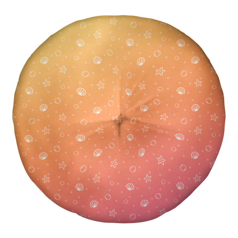 Coussin de sol Katelyn Elizabeth, 30 po x 30 po, Rose / Orange